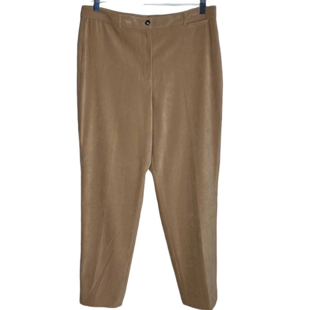Talbots Faux Suede High Rise Straight Leg Pants Sz 14